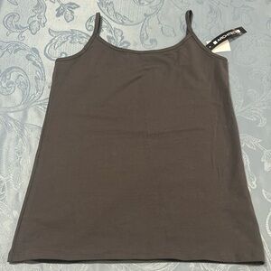 Gray top with adjustable straps